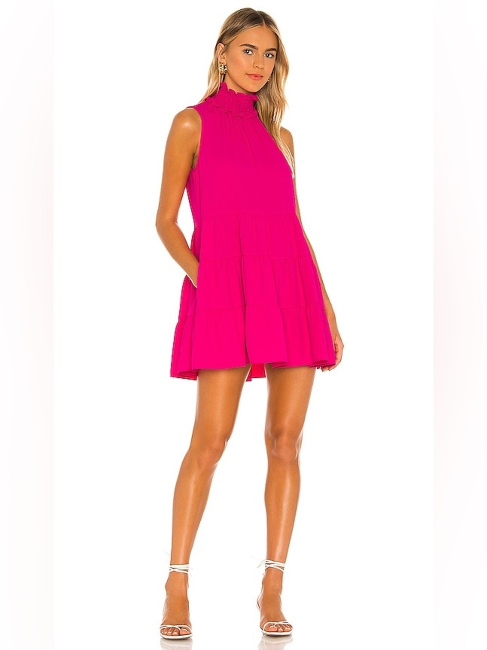 Amanda Uprichard Nadia Dress in Hot Pink